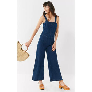 Rollas Sailor Jumpsuit Womens size Small S (AU 8) Blue Denim 70s overalls